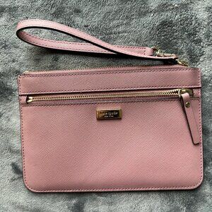 Laurel Way Tinie Safiano Leather Wristlet Dusty Pink Style# WLRU2677